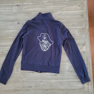TOM Apparel Group Jacket Juniors Large Long Sleeve Pirate Stud Design Navy Blue